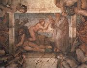 Michelangelo Buonarroti Die Erschaffung der Eva painting